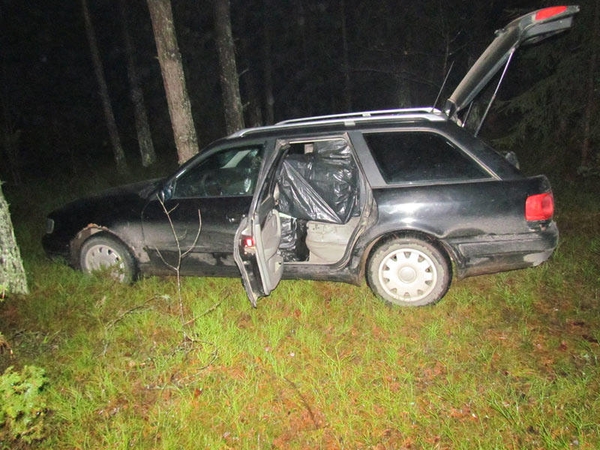 Pasieniečių laimikis – kontrabandininkų automobilis ir 14 dėžių cigarečių