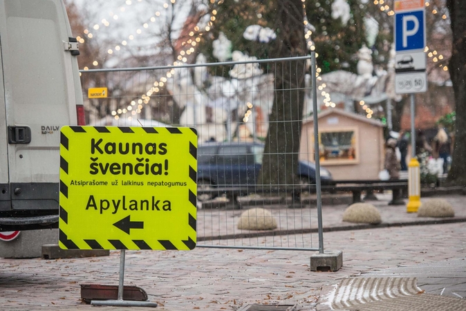 Rotušės aikštėje – kitokia eismo tvarka