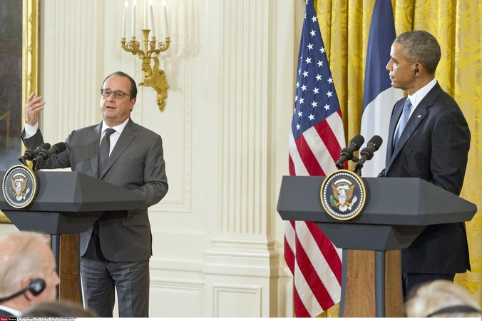 F. Hollande'as ir B. Obama siunčia žinią Rusijai