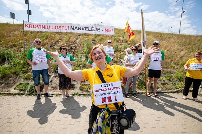 Protestas prieš Marvelės krovinių uosto plėtrą
