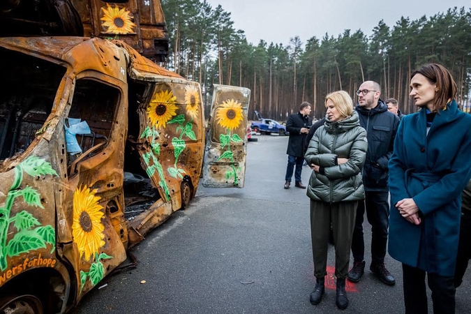 Ukrainoje vėl apsilankiusi Seimo pirmininkė: skausmu paženklintos vietos šiandien jau kitokios