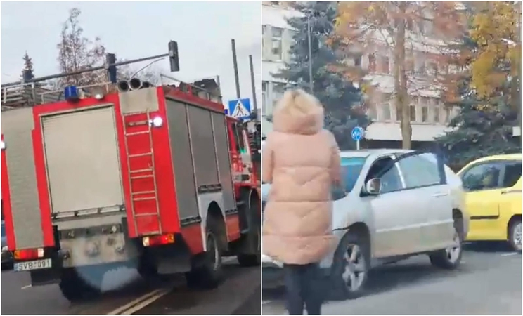 Eismą Savanorių prospekte paralyžiavo avarija