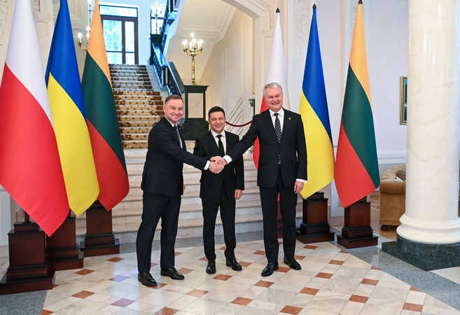 Andrzejus Duda, Volodymyras Zelenskis ir Gitanas Nausėda