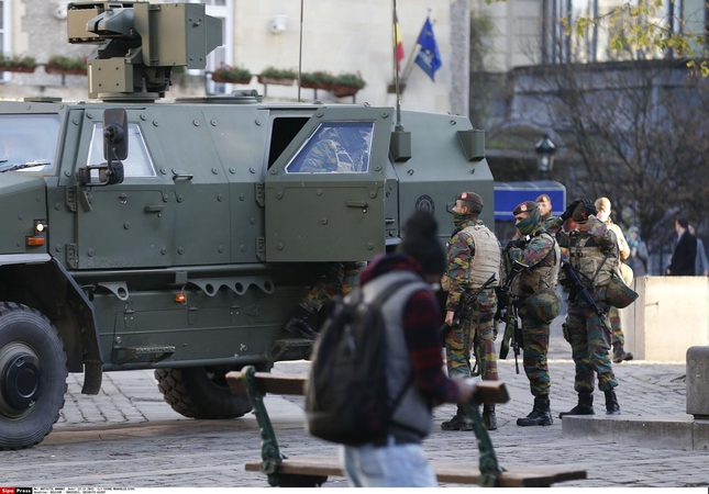 Belgijoje suimtas įtariamas teroristas, bet išlieka aukščiausio lygio parengtis
