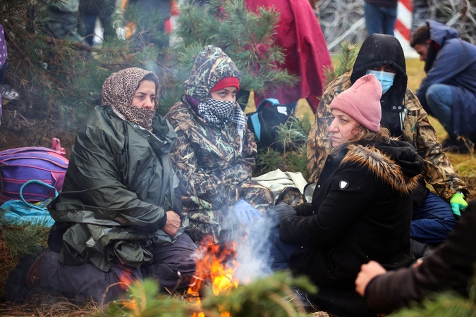 Varšuva: naktis Lenkijos ir Baltarusijos pasienyje buvo rami