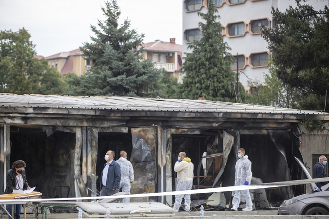 Šiaurės Makedonijoje per gaisrą COVID-19 ligoninėje žuvo 14 žmonių