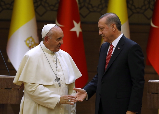 Popiežius Pranciškus ir Recepas Tayypas Erdoganas