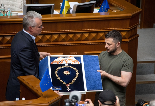 Gitanas Nausėda ir Volodymyras Zelenskis