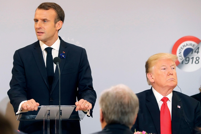 Emmanuelis Macronas ir Donaldas Trumpas