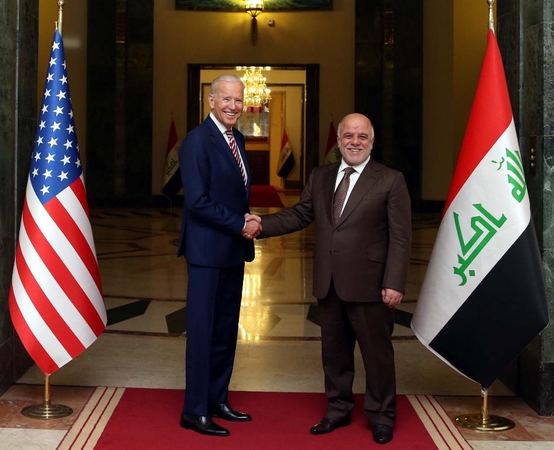 JAV viceprezidentas J. Bidenas atvyko į Iraką
