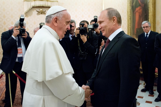 Popiežius Pranciškus priėmė Rusijos prezidentą V. Putiną
