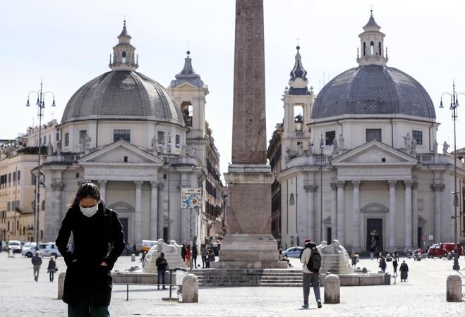 Italijoje nuo koronaviruso mirė dar 345 žmonės