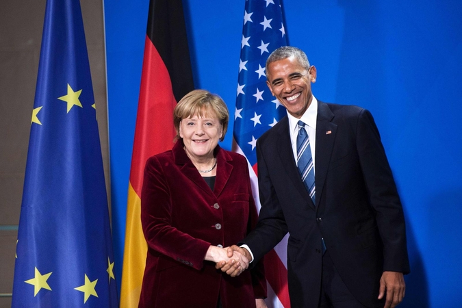B. Obama ir A. Merkel pradėjo oficialius susitikimus Berlyne