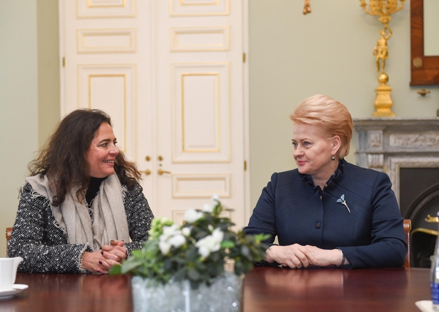 Lietuvos vadovai susitiko su Belgijos senato pirmininke