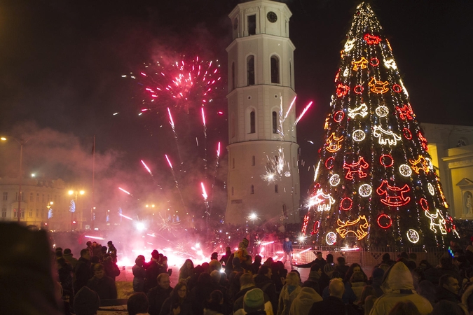 Vilnius Naujuosius metus sutiko audringai
