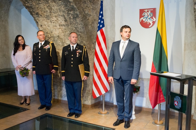 JAV gynybos atašė pasikeitimo ceremonija