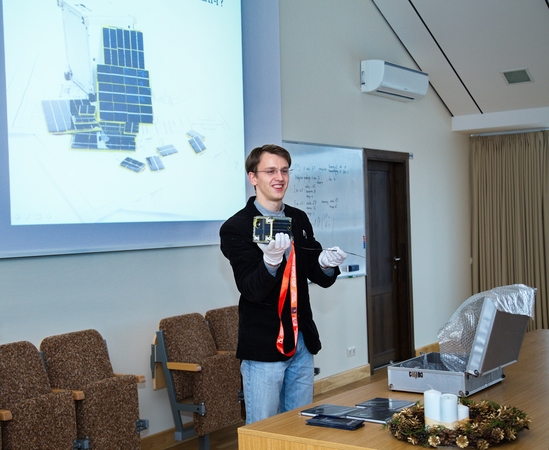 Projekto „LituanicaSAT-1“ komanda lankėsi Kauno klinikose
