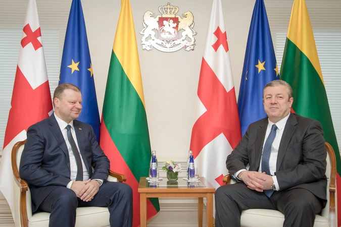 S. Skvernelis Gruzijai žada paramą siekiant narystės ES ir NATO