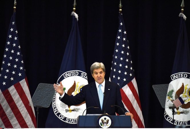 Atsisveikinimo kalboje J. Kerry nepagailėjo aštrios kritikos Izraeliui
