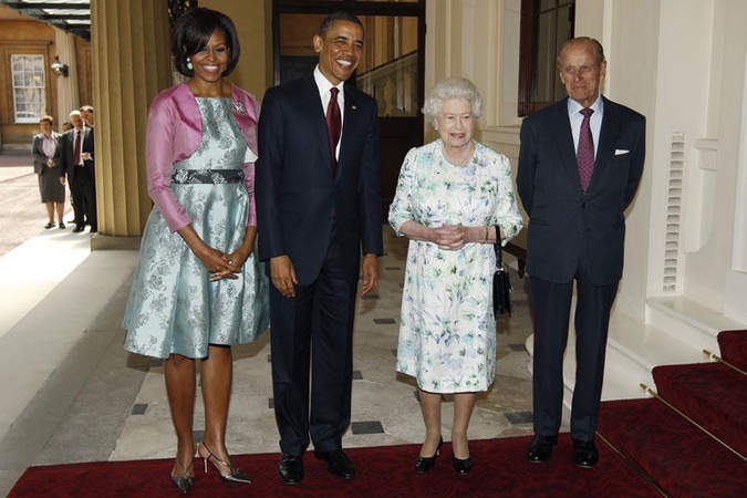 Britanijos karalienė susitiko su B.Obama