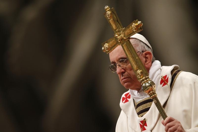Popiežius Pranciškus pirmąkart ves Didžiojo penktadienio liturgiją