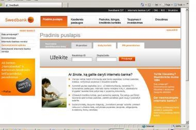 „Swedbank“ atnaujino interneto banką