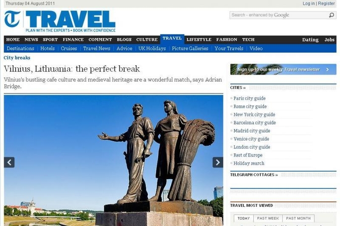 The Telegraph kviečia britus į Vilnių atvykti rudenį