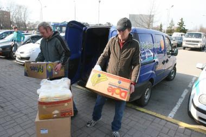 Skurstantiems dalinami maisto produktai