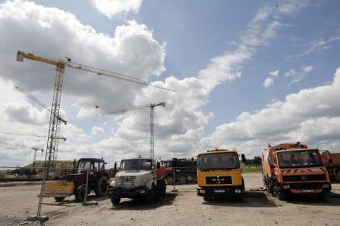 Nacionalinio stadiono statybvietėje vyksta darbai