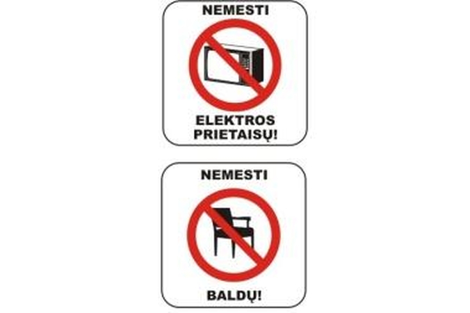 Lipdukai įspės, kokių atliekų į konteinerius mesti negalima