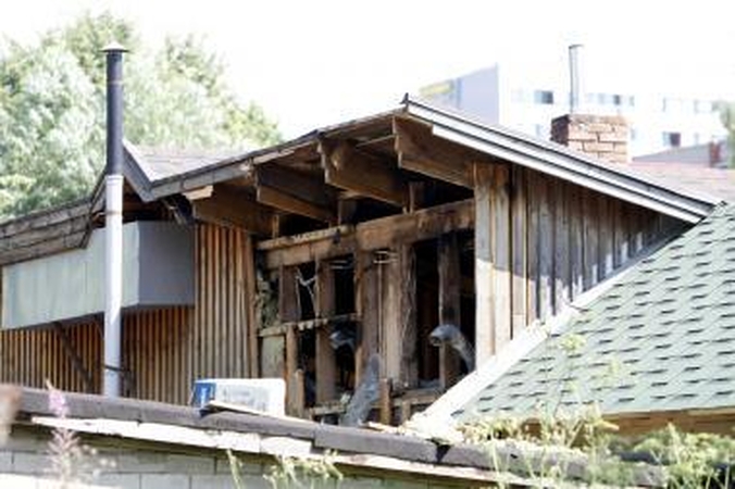Klaipėdoje degė medinė pirtis