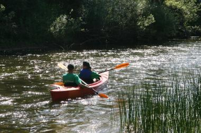 Arenos statybos pradžiai paminėti - žygis baidarėmis