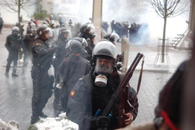 Policija bijo studentų protesto