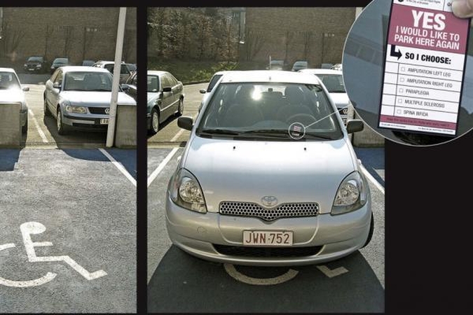 Statai automobilį neįgaliojo vietoje, nes ateityje tau amputuos kojas?