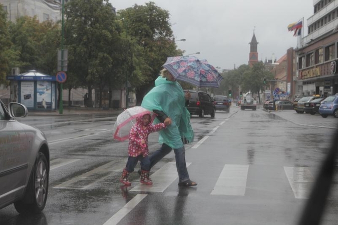 Stiprus, gūsingas vėjas rims trečiadienį, vėliau ateis žvarba