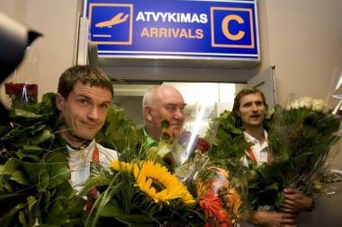 Penkiakovininkai pasitikti kaip čempionai 