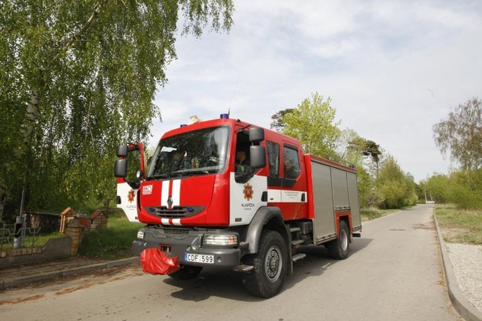 Klaipėdos            rajone degė pirtelė