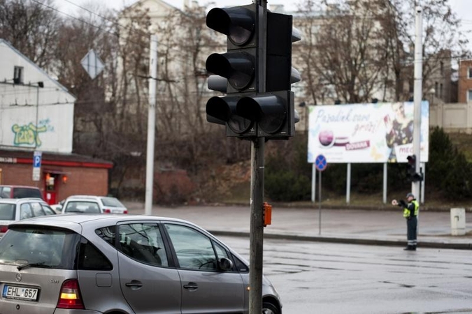 Audra didelių nuostolių mieste nepridarė