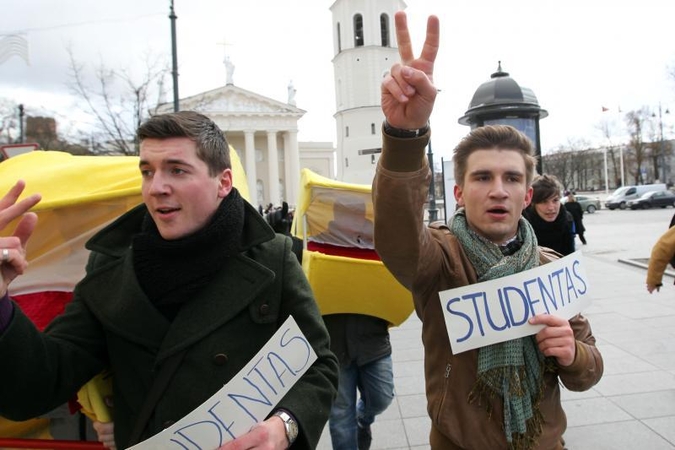 Vilniaus gatvėse – studentų kova už savo teises