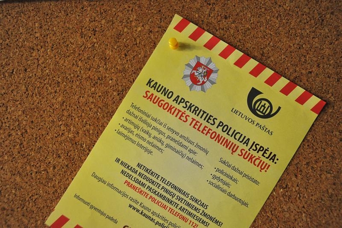 Policija skelbia karą telefoniniams sukčiams 