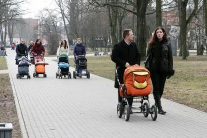 Krizė gimstamumo dar neveikia