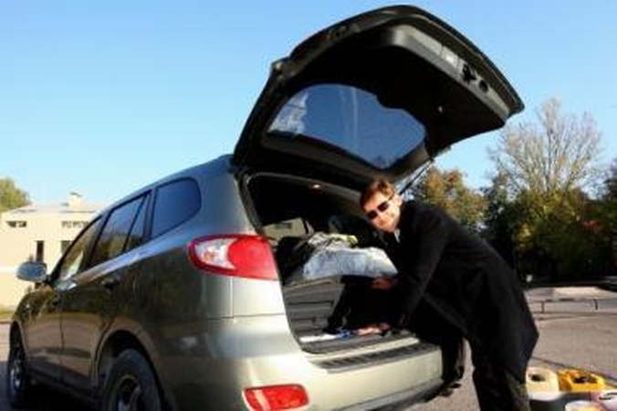 Patenkintas: M.Šventoraitis negaili komplimentų "Hyundai" automobiliams.