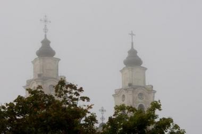 Matomumas: ankstyvą rytmetį visame mieste tvyrojo tirštas rūkas.