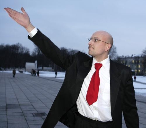 A.Smetoną vaidinsiantis R.Šimukauskas: jis nebuvo bailys