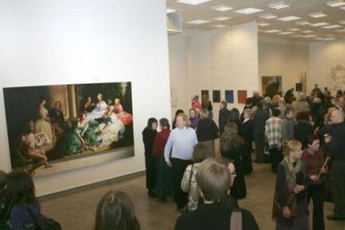 Laurai: metų populiariausiuoju publika šiemet išrinko M.Gailiūtės monochrominės tapybos darbą "Ištrinta erdvė."