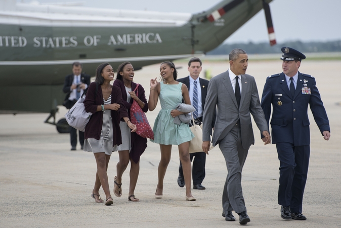 B. Obama su dukromis pasižvalgė po Niujorką